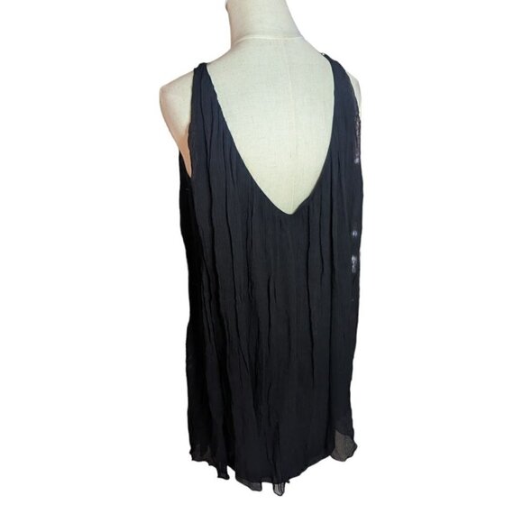 BCBGMaxAzria Gatsby Jane Beaded Silk Sleeveless Chiffon Cocktail Dress 6 - Picture 3 of 7
